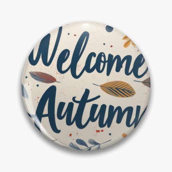 Item preview, Fall greeting card with colorful leaves and text Welcome Autumn, AI generated designed and sold by dvoevnore.