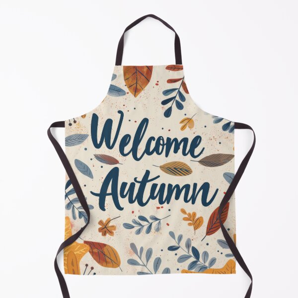 Item preview, Fall greeting card with colorful leaves and text Welcome Autumn, AI generated designed and sold by dvoevnore.