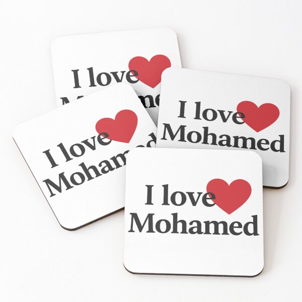 Item preview, I Love Mohamed | Red Heart Minimalist Design designed and sold by Trendora Studio.