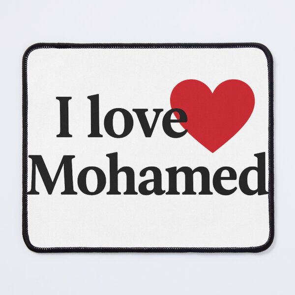 Item preview, I Love Mohamed | Red Heart Minimalist Design designed and sold by Trendora Studio.