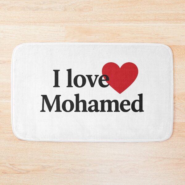 Item preview, I Love Mohamed | Red Heart Minimalist Design designed and sold by Trendora Studio.