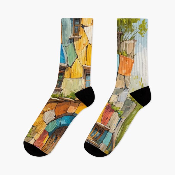 Item preview, Surrealist Seaside Cottage – Whimsical Fantasy House Art designed and sold by Moss and Moon Studio.