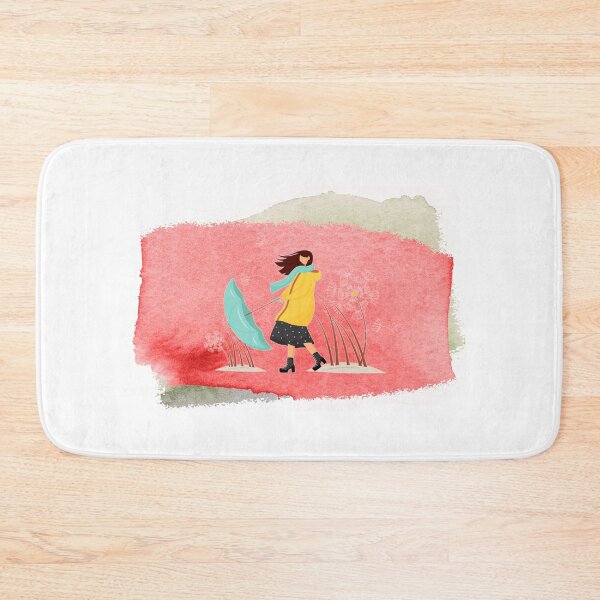 Item preview, Pastel Rainy Day Girl Illustration designed and sold by Oak Mountain.