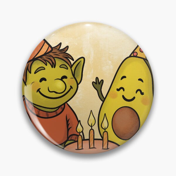Item preview, Birthday Troll and Avocado Postcard – Whimsical Birthday Card designed and sold by artista.magico.