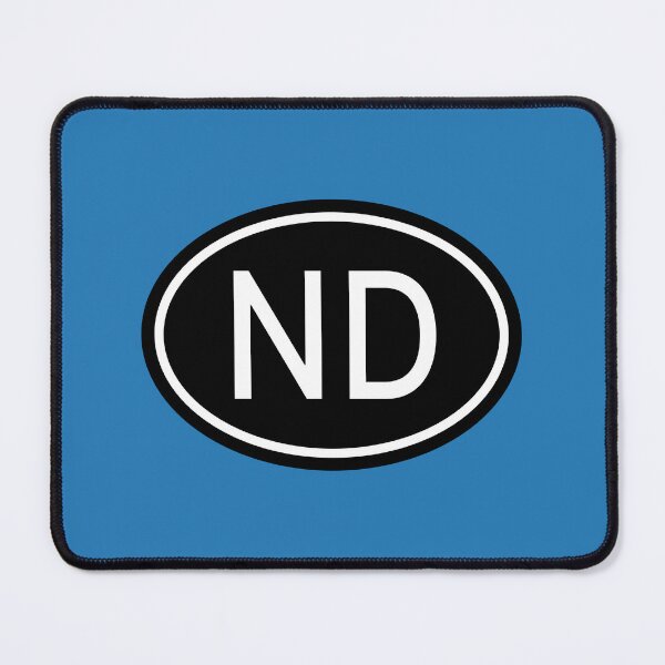 Item preview, ND Initials Monogram Oval White Letters designed and sold by Jeallan Designs.