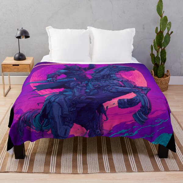 Item preview, Cyberpunk Samurai on Robot Horse – Neon Warrior Illustration designed and sold by Meiersbeste.