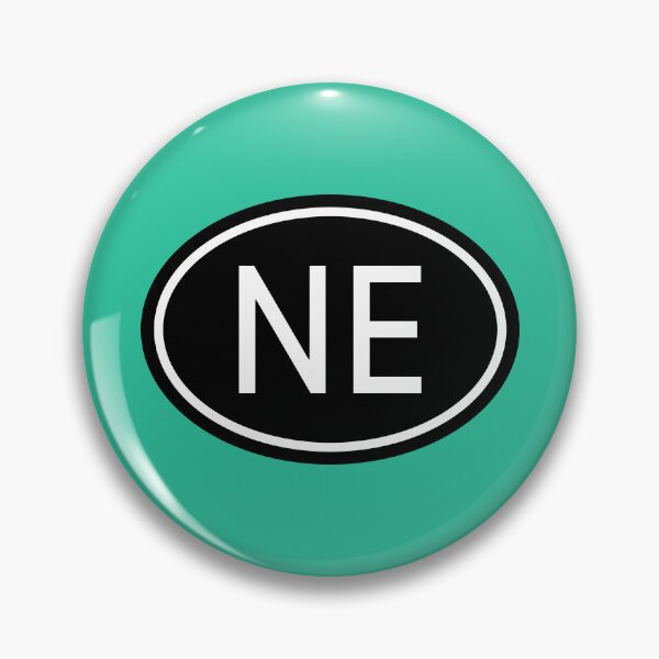 Item preview, NE Initials Monogram Oval White Letters designed and sold by Jeallan Designs.