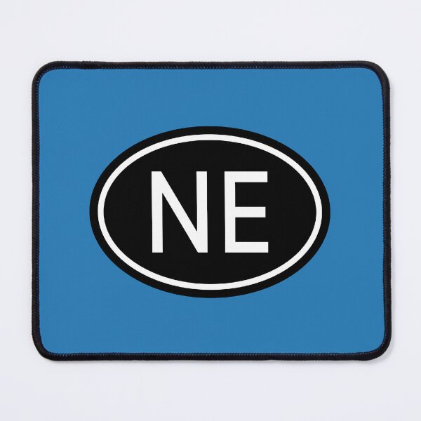 Item preview, NE Initials Monogram Oval White Letters designed and sold by Jeallan Designs.