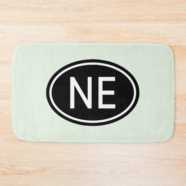 Item preview, NE Initials Monogram Oval White Letters designed and sold by Jeallan Designs.