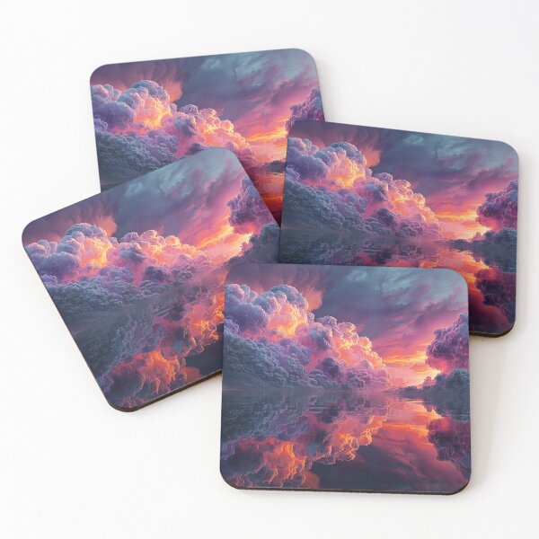 Item preview, Surreal Glowing Sunset Clouds Reflected In Water designed and sold by Jirka Svetlik, Studio Illuvision.