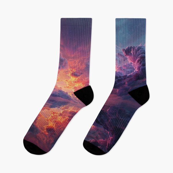 Item preview, Surreal Dramatic Clouds With Fiery Sunset Reflected In Water designed and sold by Jirka Svetlik, Studio Illuvision.