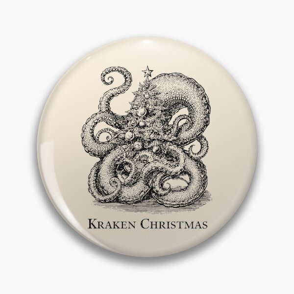 Item preview, Kraken Christmas Tree with Ornaments and Star designed and sold by SplashTastic.