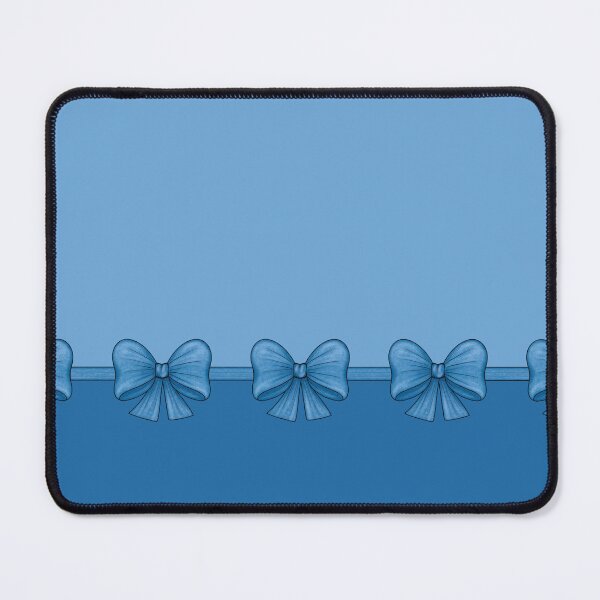 Item preview, Blue bows on a ribbon dividing the background into light blue and deep blue designed and sold by Cherevan.