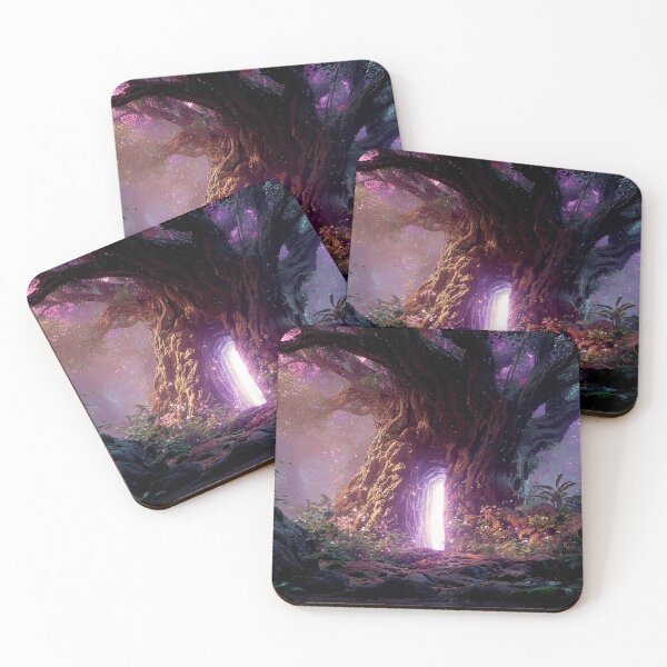 Item preview, Surreal Enchanted Tree With Glowing Portal In Fantasy Forest designed and sold by Jirka Svetlik, Studio Illuvision.