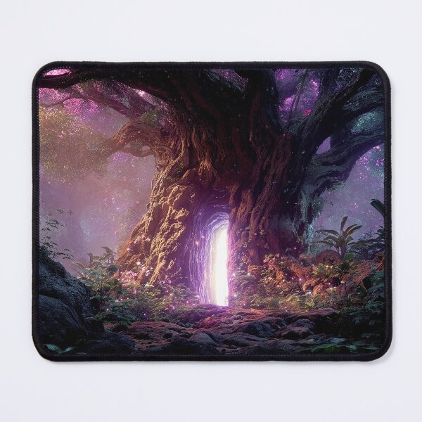 Item preview, Surreal Enchanted Tree With Glowing Portal In Fantasy Forest designed and sold by Jirka Svetlik, Studio Illuvision.