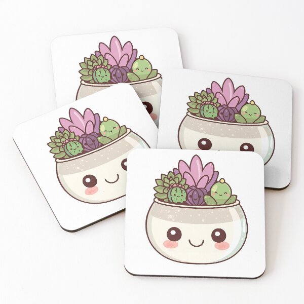 Item preview, Kawaii Succulent Planter – Cute Pastel Plant Illustration designed and sold by Moodune.
