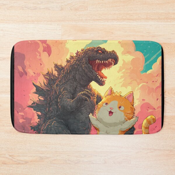 Item preview, Kaiju vs. Giant Cat – Funny Cartoon Monster Design designed and sold by Meiersbeste.