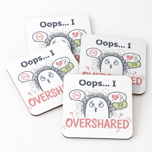 Item preview, Oops I Overshared TMI Logo designed and sold by Silent Watch Threads..