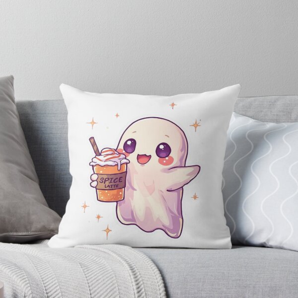 Item preview, Kawaii Ghost with Pumpkin Spice Latte | Cozy Autumn Fall Aesthetic designed and sold by Morgen Design Studio.