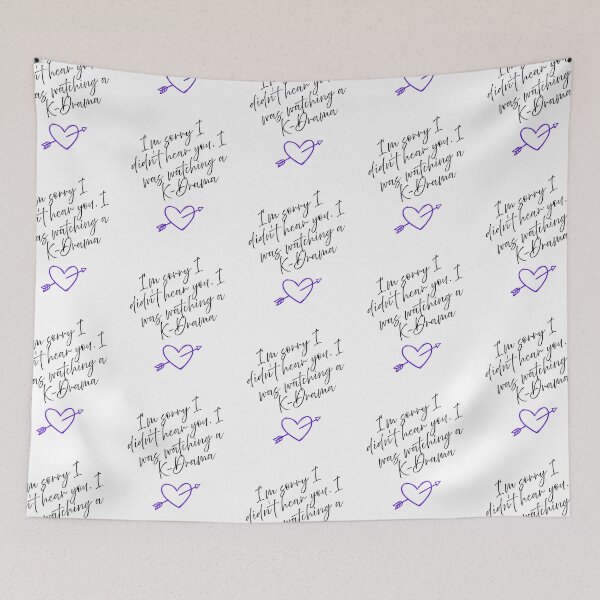 Item preview, I was Watching a K-Drama purple heart designed and sold by TheTrendyWolff.