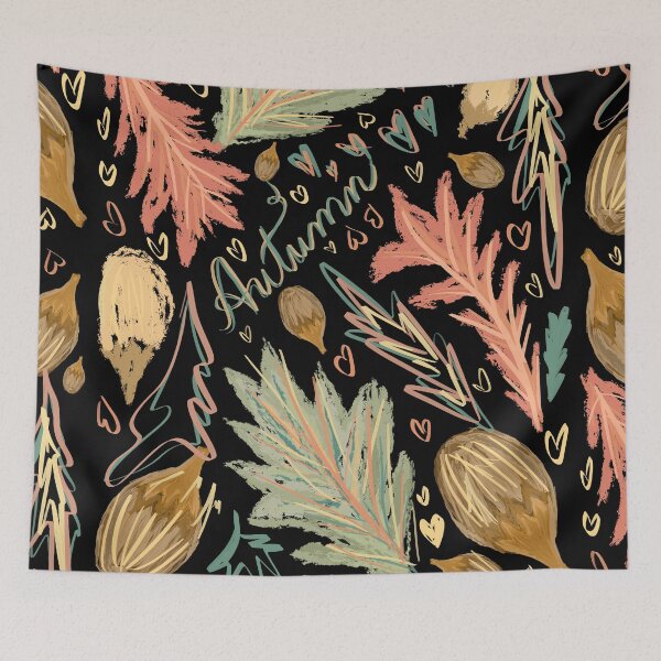 Item preview, Autumn leaves and Hearts designed and sold by Lovesicker.