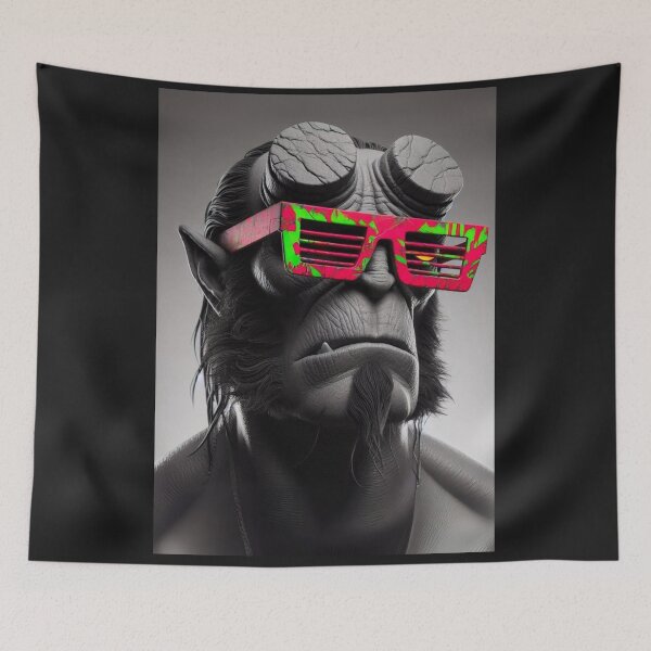 Item preview, "Jaw-Droppin’ Shades & Serious Nostrils: The Goggle-Eyed Groove Guru" designed and sold by Print Fiction.