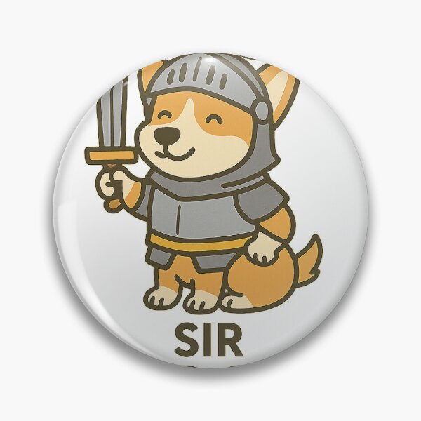 Item preview, Sir Barks-A-Lot, Cute Corgi Knight Merch designed and sold by CorgiliciousCo.