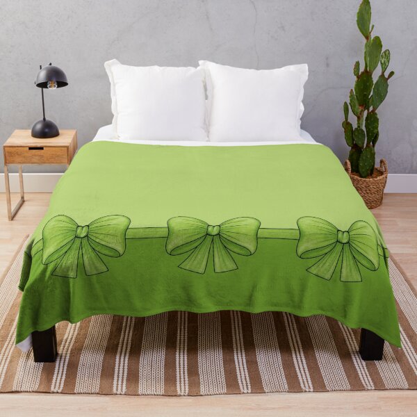 Item preview, Green bows on a ribbon that divide the background into light green and rich green designed and sold by Cherevan.