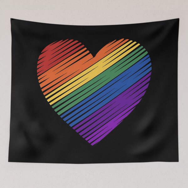 Item preview, Rainbow Heart Art – Colorful Abstract Love Symbol – Vibrant Rainbow Design designed and sold by DreamiCanvas.