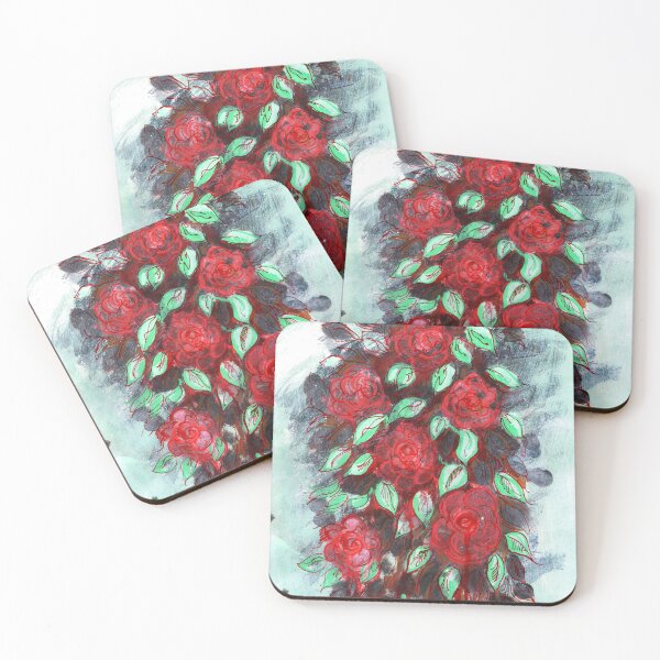 Item preview, Red flowing flowers designed and sold by Olirina.