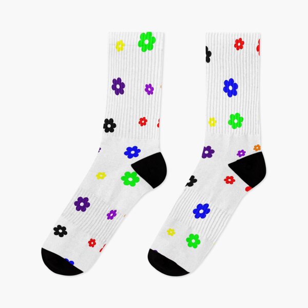Item preview, Bright Bold Retro Scattered Rainbow Flowers Pack designed and sold by Aesthetic Crew.