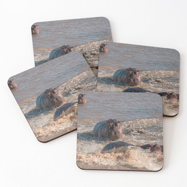 Item preview, Hippo Clash – Powerful Hippos Fighting in the River designed and sold by DavideAntoniani.