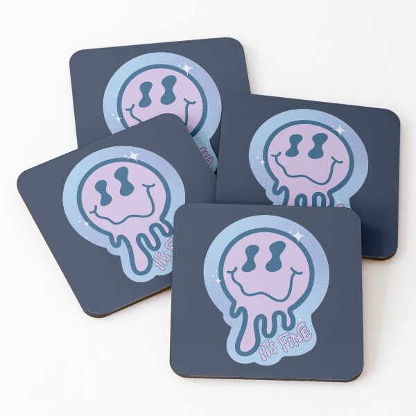 Item preview, It’s Fine Melting Smiley Face  designed and sold by YesButNo Design.