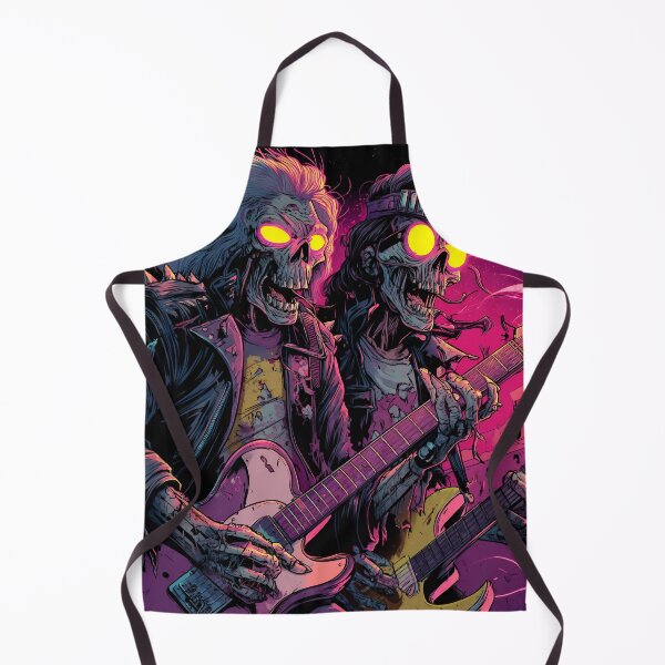 Item preview, Zombie Rock Musician – Neon Horror Guitar Artwork designed and sold by Meiersbeste.