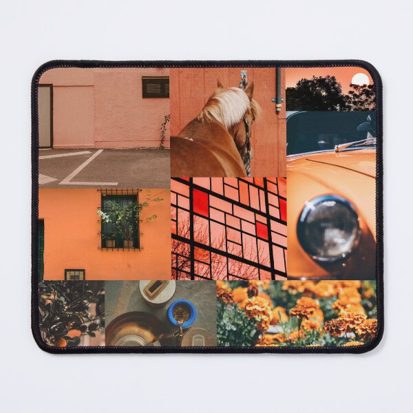 Item preview, Warm Orange Peach Tones Aesthetic Collage Art Print designed and sold by Aesthetic Crew.