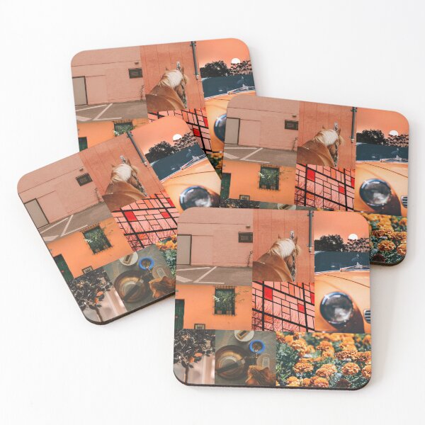 Item preview, Warm Orange Peach Tones Aesthetic Collage Art Print designed and sold by Aesthetic Crew.