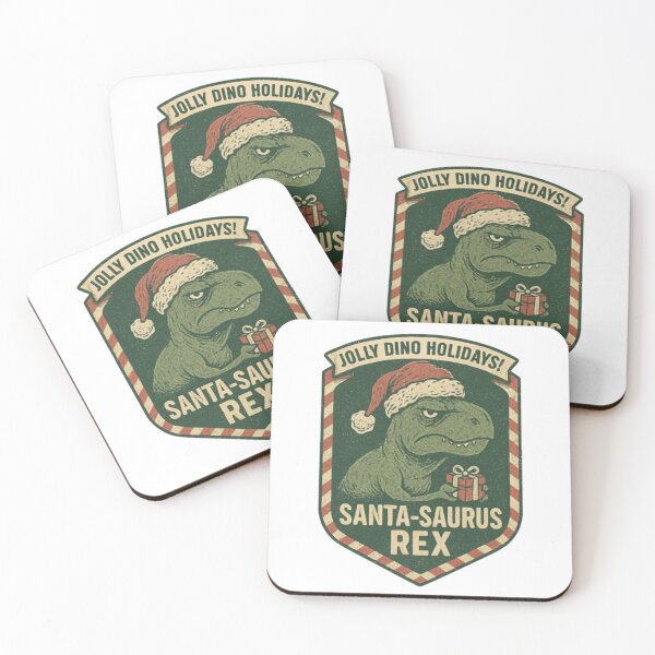Item preview, Happy Holidays Dino! Santa-Saurus Rex designed and sold by JonysCreativeDesigns.