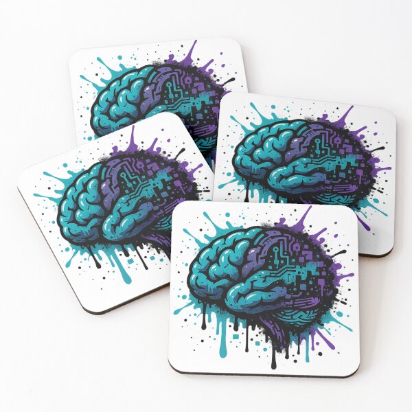 Item preview, Digital Chaos – Tech Brain Graffiti Tee designed and sold by PastimeMastery.