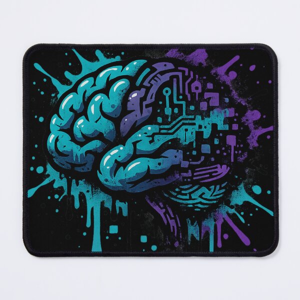 Item preview, Digital Chaos – Tech Brain Graffiti Tee designed and sold by PastimeMastery.