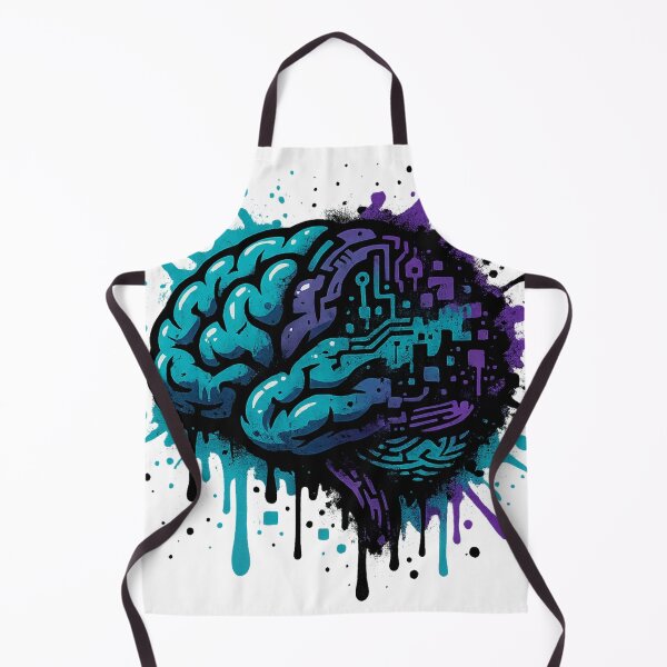 Item preview, Digital Chaos – Tech Brain Graffiti Tee designed and sold by PastimeMastery.