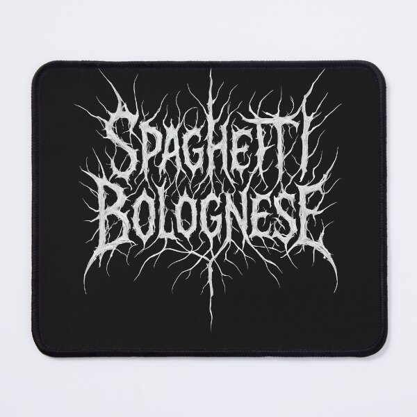 Item preview, Spaghetti Bolognese Black Metal Logo designed and sold by HolyShnitt.