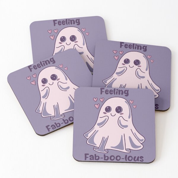 Item preview, Feeling Fab-boo-lous – Cute Ghost Pun Art designed and sold by Feral-by-Elsie.