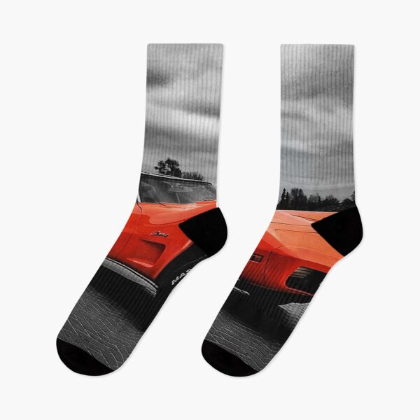 Item preview, Classic Orange Corvette with Black and White Background designed and sold by Aesthetic Crew.