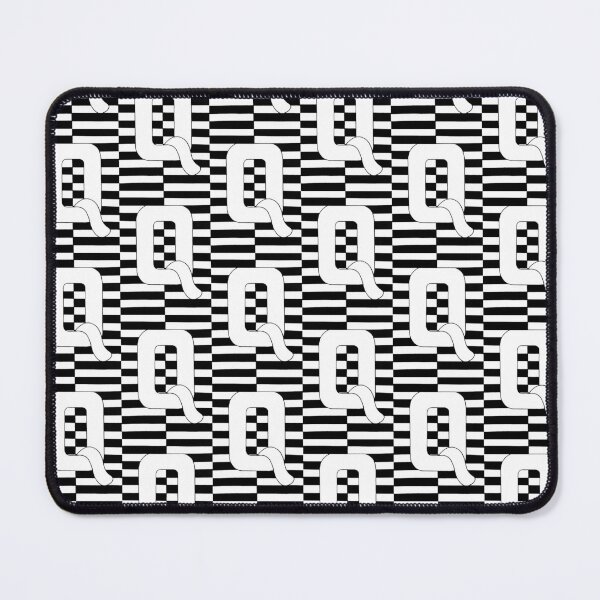 Item preview, Black and White Striped Letter Q - Monogram Art designed and sold by GTeoArt.