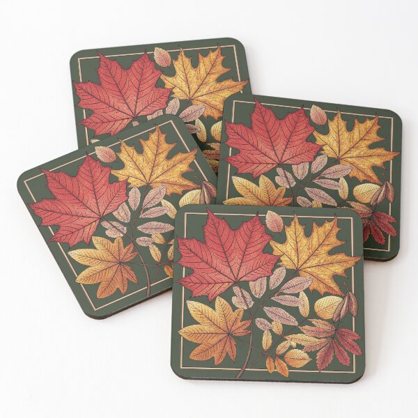 Item preview, Autumn Leaves Illustration – Detailed Fall Foliage Outdoor Nature Design designed and sold by NoctaHike.