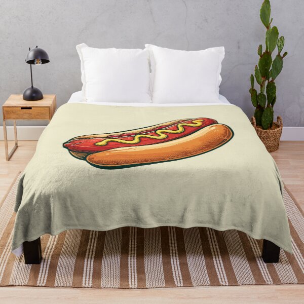 Artikelvorschau, Retro Hotdog – Vintage American Diner Fast Food Illustration entworfen und verkauft von Meiersbeste.