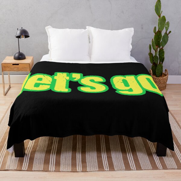 Item preview, let's go in Gritty Lime Green Outline Typography designed and sold by Memes N Lore .