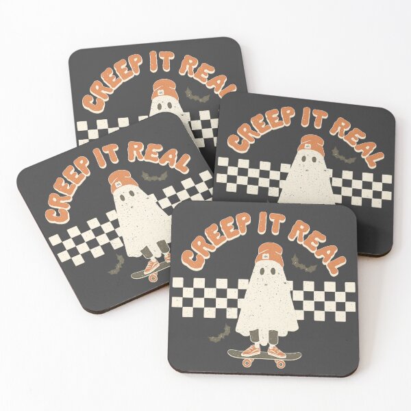 Item preview, Creep It Real – Retro Skater Ghost Halloween Design designed and sold by DesignsByTaina.