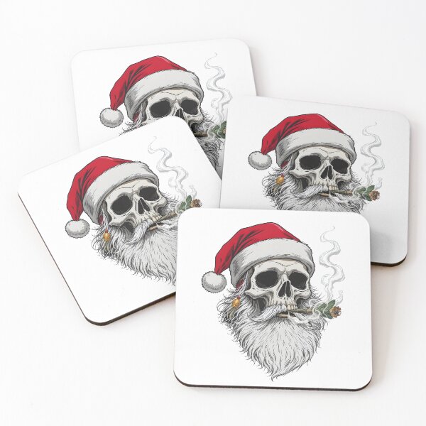 Item preview, Skull Santa 420 Cigar - Creepy Hand-Drawn Christmas designed and sold by SkullTroops.