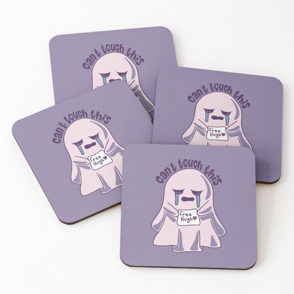 Item preview, Can’t Touch This – Sad Ghost Free Hugs Art designed and sold by Feral-by-Elsie.